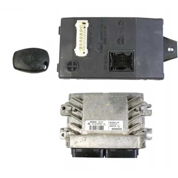 Dacia Logan I 1.4 8V 1.6 8V bontott motorvezérlő computer szett CONTINENTAL EMS 3132 2004-2012-ig 8200661124, webáruház, alkatrészek